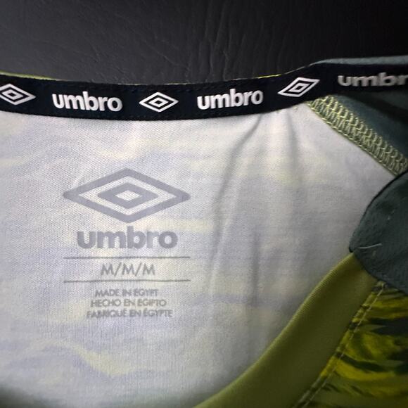 Savannah Clovers Jersey Mens Medium Green Yellow Soccer Authentic 3rd Kit Umbro - Picture 4 of 10